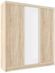 Шкаф-купе трехдверный с зеркалом 2000 Домашний Дуб сонома