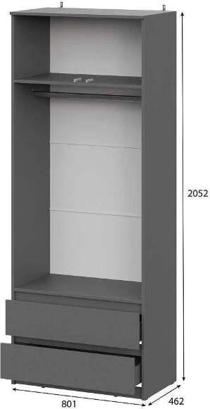 Прихожая Денвер графит. Комплект