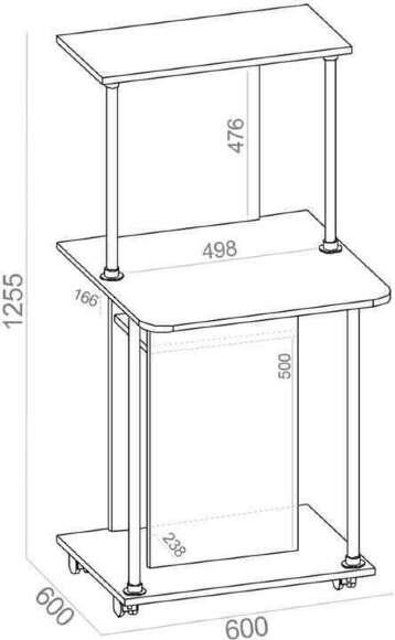 Компьютерный стол КСТ-12 Дуб сонома