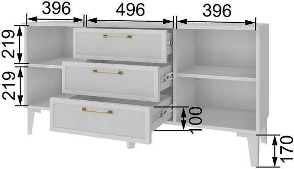 Гостиная модульная Толедо. Белый. Комплект 1 Гостиная модульная Толедо. Белый. Комплект 1