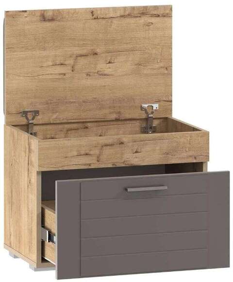 Прихожая Livorno 3 дуб бунратти / софт графит Прихожая Livorno 3 дуб бунратти / софт графит