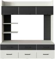 Сити 30 шкаф для ТВА Белая Аляска / Черный Сити 30 шкаф для ТВА Белая Аляска / Черный