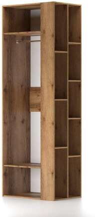 Харди шкаф двухдверный с нишей Дуб Делано Темный / Грин софт Харди шкаф двухдверный с нишей Дуб Делано Темный / Грин софт