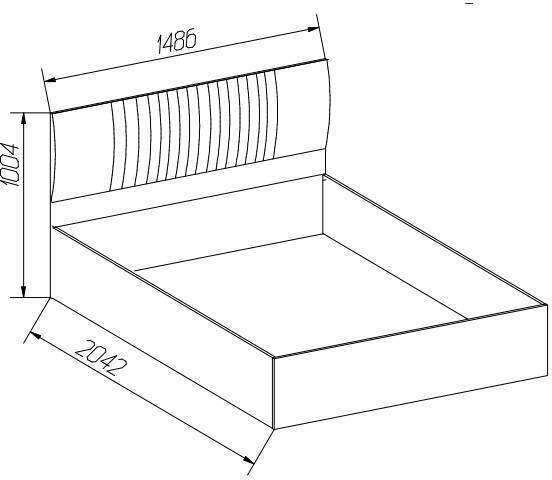 Кровать 140х200 Тоскана (MLK) с основанием