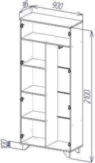Ньёрд Шкаф 900 Дуб Сонома / Черника Ньёрд Шкаф 900 Дуб Сонома / Черника