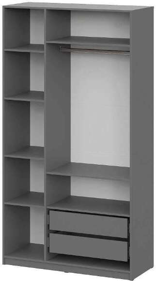 Шкаф распашной с наполнением ШК 5 (1200), Графит Шкаф распашной с наполнением ШК 5 (1200), Графит