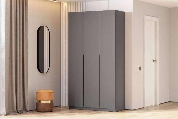 Шкаф распашной с наполнением ШК 5 (1200), Графит Шкаф распашной с наполнением ШК 5 (1200), Графит