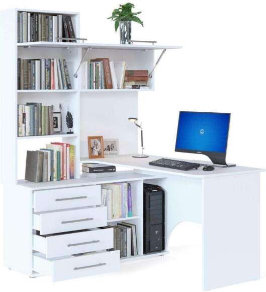 Компьютерный стол КСТ-14 Левый Белый Компьютерный стол КСТ-14 Левый Белый