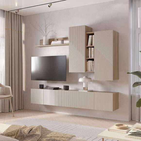 Навесная тумба Эмилия ШКН-03 (БТС) Дуб смоки / Айриш Навесная тумба Эмилия ШКН-03 (БТС) Дуб смоки / Айриш