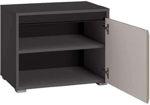 Тумба для обуви Сидней 16.129, Антрацит, Веллюто Капучино