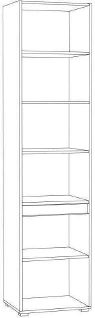 Сидней Шкаф 13.200 Белый премиум, Черный  0190 PE, белый глянец