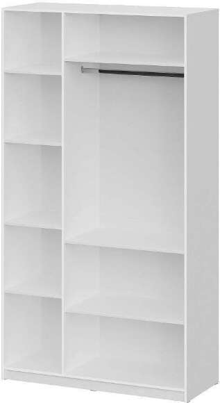 Шкаф распашной с наполнением (7 полок + штанга) ШК 5 (1200), Белый Шкаф распашной с наполнением (7 полок + штанга) ШК 5 (1200), Белый