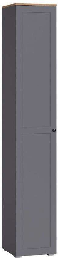 Остин Шкаф-пенал 13.227 графит/дуб золотой