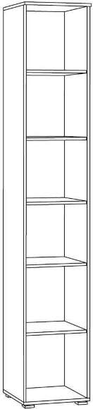 Остин Шкаф-пенал 13.227 графит/дуб золотой