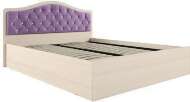 Кровать с подъемным механизмом Дели 140х200, дуб молочный/сирень Кровать с подъемным механизмом Дели 140х200, дуб молочный/сирень