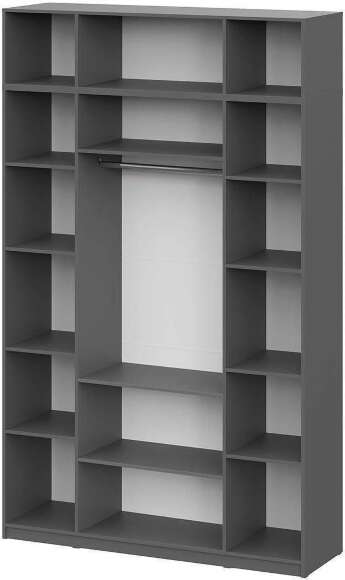 ШК 5 шкаф 1600 + антресоль + полки 1 комплект / Графит