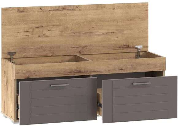 Прихожая Livorno 4 дуб бунратти / софт графит Прихожая Livorno 4 дуб бунратти / софт графит