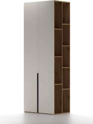 Харди шкаф двухдверный с нишей Дуб Делано Темный / Супермат Джелато Харди шкаф двухдверный с нишей Дуб Делано Темный / Супермат Джелато