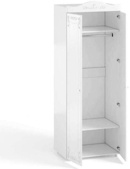 Шкаф 2-х дверный (гл.560) Италия ИТ-47 белое дерево Шкаф 2-х дверный (гл.560) Италия ИТ-47 белое дерево