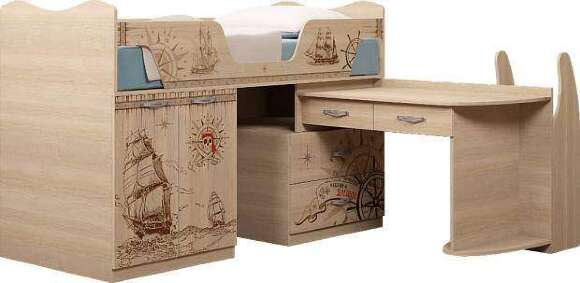 Кровать со столом и ящиками Квест 9 (Ижмебель)