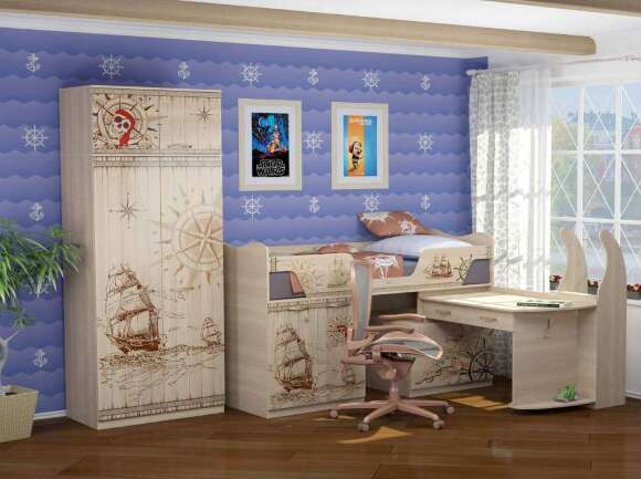 Кровать со столом и ящиками Квест 9 (Ижмебель)