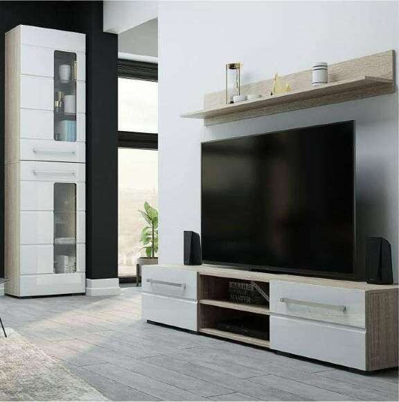 Тумба под ТВ (с полкой) ​ТБ-11 Милан​ БТС (Дуб Сонома)