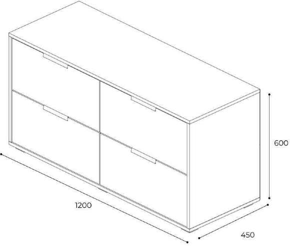Комод Феникс, графит/олива софт Комод Феникс, графит/олива софт