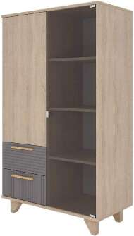 Ньёрд Шкаф-Витрина Н Дуб Сонома / Черника Ньёрд Шкаф-Витрина Н Дуб Сонома / Черника
