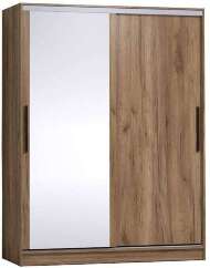 Шкаф-купе Strike 1600 с зеркалом Глазов-мебель (Дуб табачный Craft)