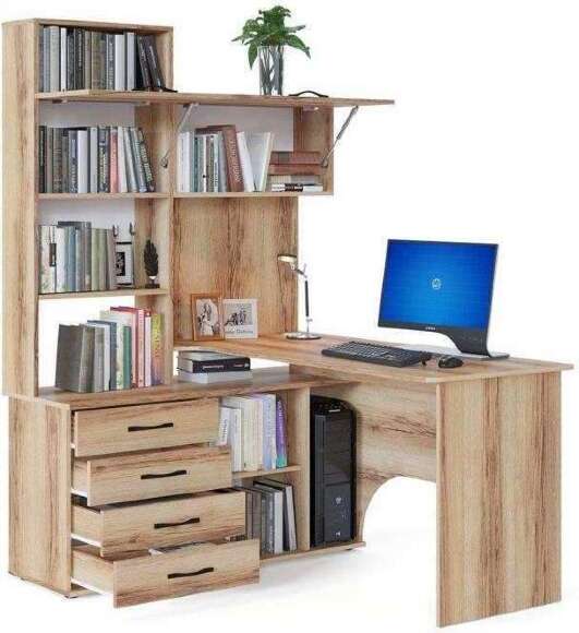 Компьютерный стол КСТ-14 Левый Дуб Делано