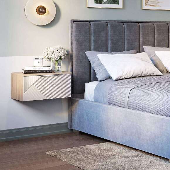 Тумба прикроватная навесная Эмилия ТБ-11 (БТС) Дуб смоки / Айриш