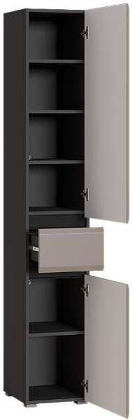 Сидней Шкаф с ящиком 13.202 Антрацит 0164, Антрацит 0164, Веллюто Капучино Сидней Шкаф с ящиком 13.202 Антрацит 0164, Антрацит 0164, Веллюто Капучино