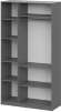 Шкаф распашной с наполнением (7 полок + штанга) ШК 5 (1200), Графит