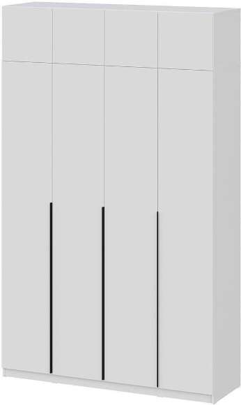 ШК 5 шкаф 1600 + антресоль + полки 2 комплекта + ящики 1 комплект / Белый