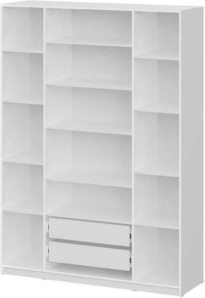 ШК 5 шкаф 1600 + антресоль + полки 2 комплекта + ящики 1 комплект / Белый