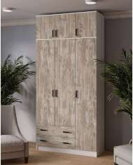 Шкаф с антресолью Лагуна 120 см, белый/дуб юкон Шкаф с антресолью Лагуна 120 см, белый/дуб юкон