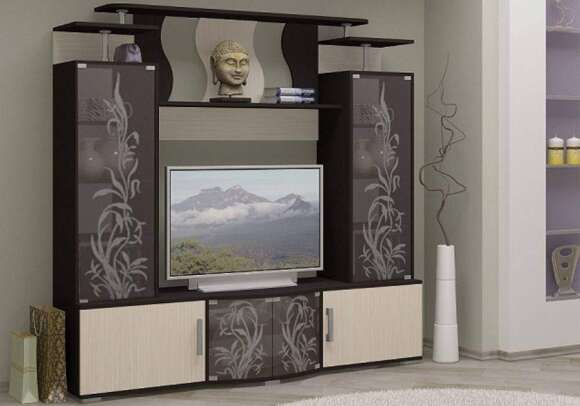 Стенка Виста дуб беленый / венге