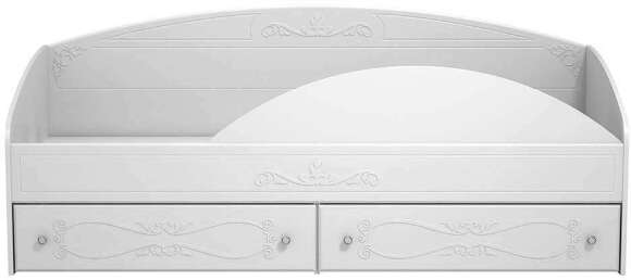 Кровать одинарная с ящиками и бортом Италия ИТ-11 + ИТ-11А белое дерево Кровать одинарная с ящиками и бортом Италия ИТ-11 + ИТ-11А белое дерево