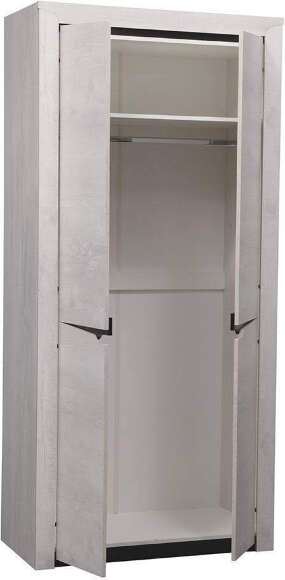 Шкаф двухстворчатый Лючия 33.03, Бетон пайн белый, Венге Шкаф двухстворчатый Лючия 33.03, Бетон пайн белый, Венге