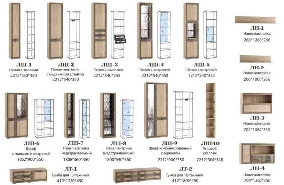Полка навесная ЛН-1 Ливорно DOMANI (Дуб Сонома) Полка навесная ЛН-1 Ливорно DOMANI (Дуб Сонома)