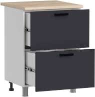 МК Аленушка Н2Я 600 Лаванда Сталь, скоба черный (со столешницей)