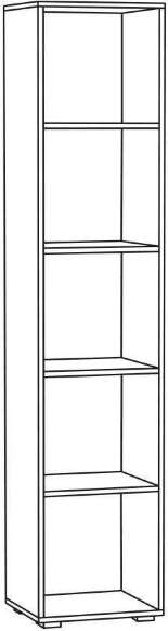Шкаф пенал Альба, Дуб Золотой; Белый