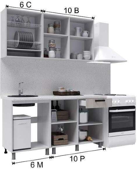 Кухня Палермо, 1,6м