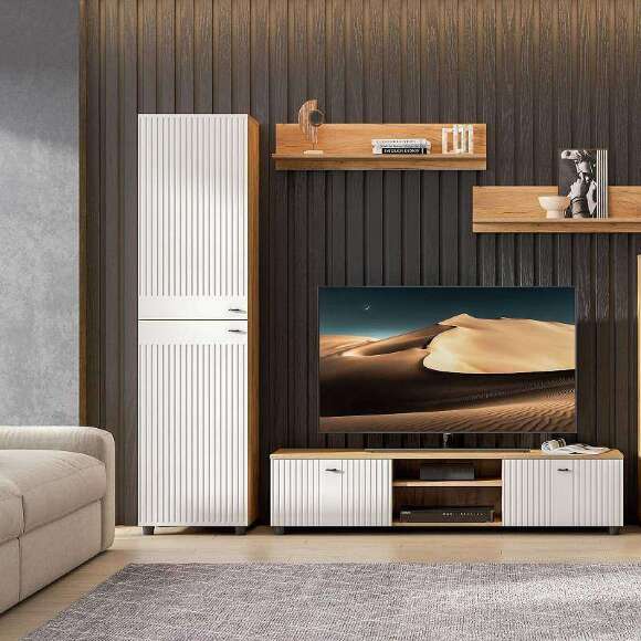 Шкаф-пенал Милан (SV-Мебель) Белый Шкаф-пенал Милан (SV-Мебель) Белый