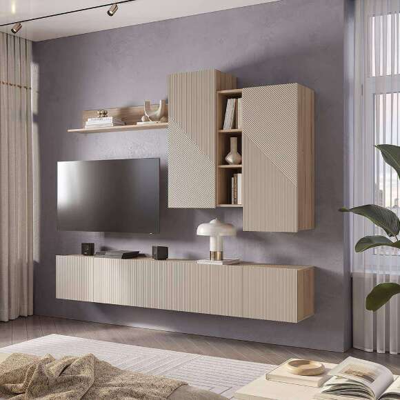 Шкаф навесной с полками Эмилия ГМ-12 (БТС) Дуб смоки / Айриш