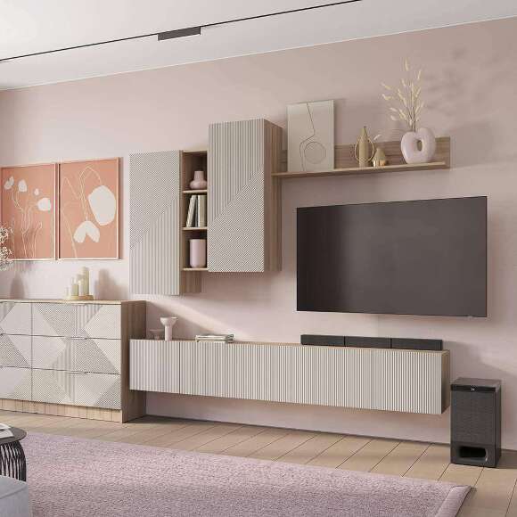 Шкаф навесной с полками Эмилия ГМ-12 (БТС) Дуб смоки / Айриш