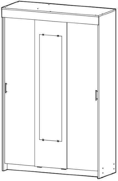 Шкаф-купе Бассо 1300 Ясень Шимо светлый / Ясень Шимо темный Шкаф-купе Бассо 1300 Ясень Шимо светлый / Ясень Шимо темный