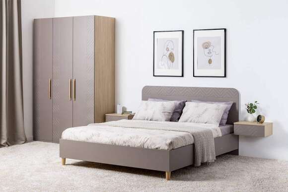 Тумба прикроватная Амьен 16.08, Плэйн, Веллюто Капучино