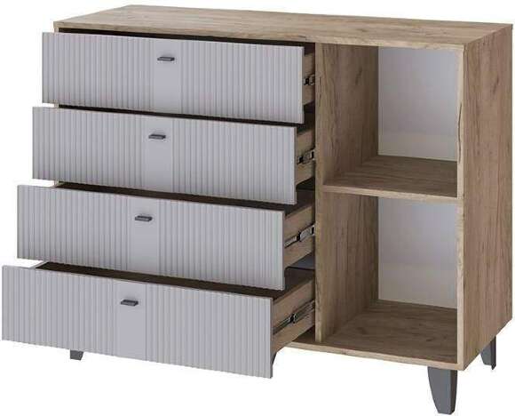 Комод Катрин-13, Дуб крафт серый, Серый Комод Катрин-13, Дуб крафт серый, Серый