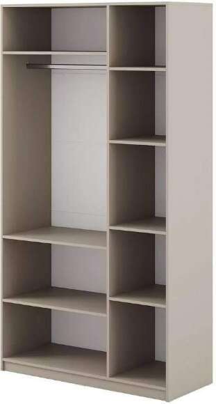 Шкаф распашной с наполнением (7 полок + штанга) ШК 5 (1200), Меланж Шкаф распашной с наполнением (7 полок + штанга) ШК 5 (1200), Меланж